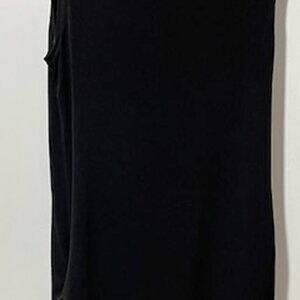 Planet by Lauren G Black Ruched Sleeveless Tunic Tank Top Sz:1 (4-8)